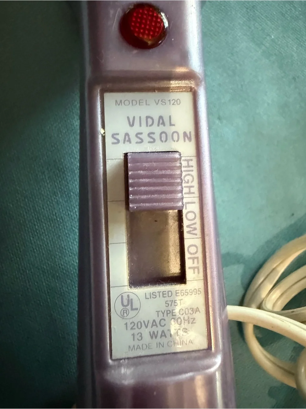 Vidal Sassoon Purple Mini Curling Wand – Compact Travel Hair Styler